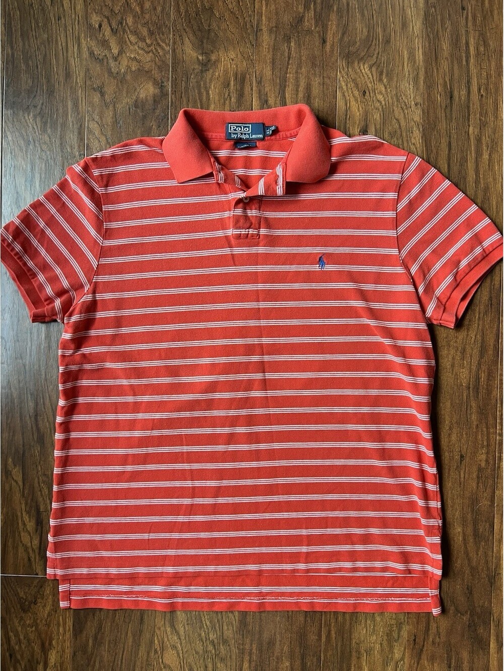 Ralph Lauren Polo Short Sleeve Shirt Orange Red Men’s XL Custom Fit EUC!
